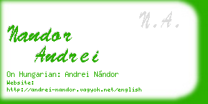 nandor andrei business card